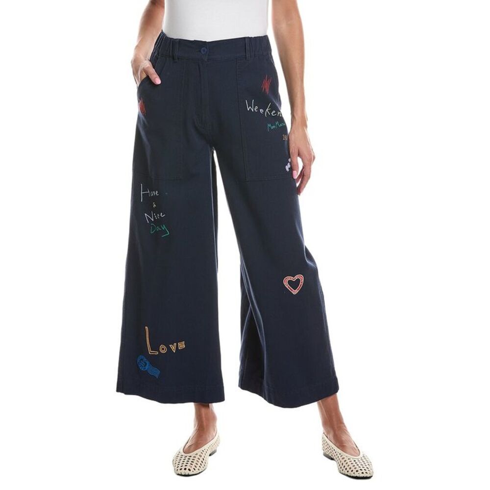 Max Mara Womens Lotus Long Trouser, Blue